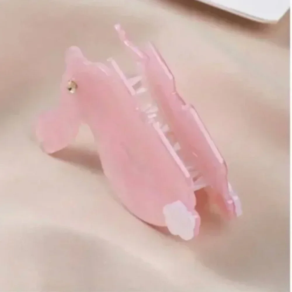 ⭐️❤️ FREE Bunny Rabbit Pink Cotton Trendy Hipster Chic Girly Glam Hair Claw Clip